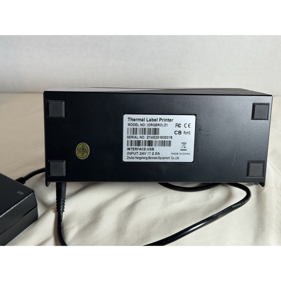 ORGBRO Thermal Barcode Printer Z1 Commercial Grade Shipping Package Labels(USED) - Picture 8 of 9